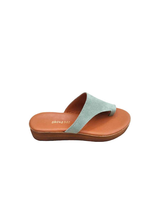 Prive 75 Leather Women's Flat Sandals Anatomic Mint