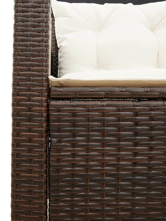 Garden & Outdoor Furniture Sets Sofa Set 2 Pieces Brown with Pillows