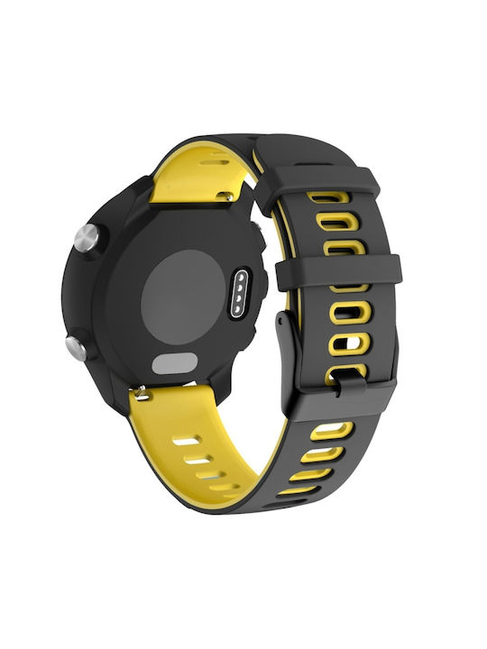 20mm Huawei Watch Gt2e 42mm/samsung Galaxy Watch Active 2 Ζώνη Ρολογιών Σιλικόνης Μαύρο + Κίτρινο