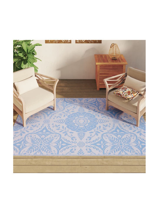 vidaXL Rug Outdoor Rectangular Blue