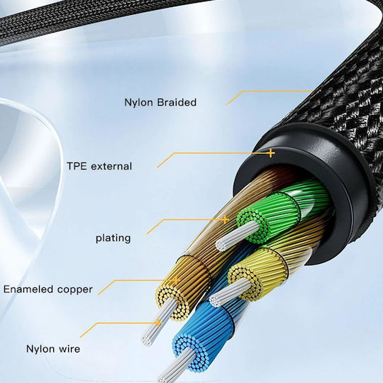 Yesido Yau38 Type-c към 3.5 мм женски аудио адаптер Черен