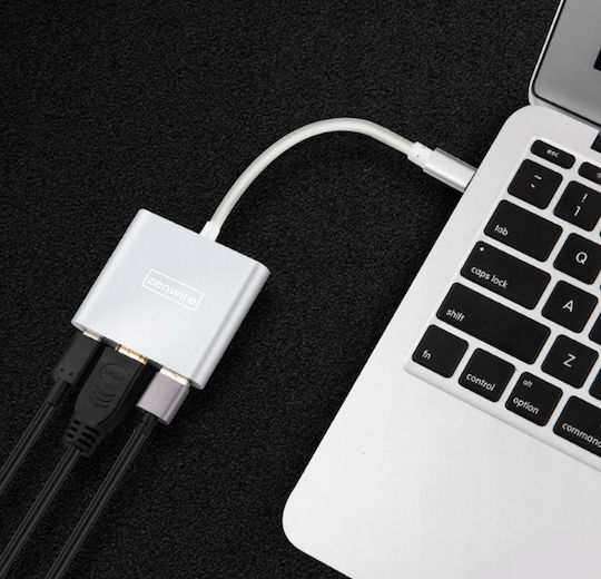 Zenwire Adapter 3-in-1 Hub USB-C 4K HDMI PD MacBook Dex Zenwire