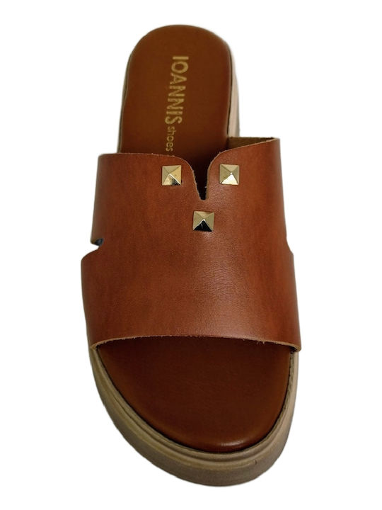 Leather Women's Anatomic Sandals Tabac Brown