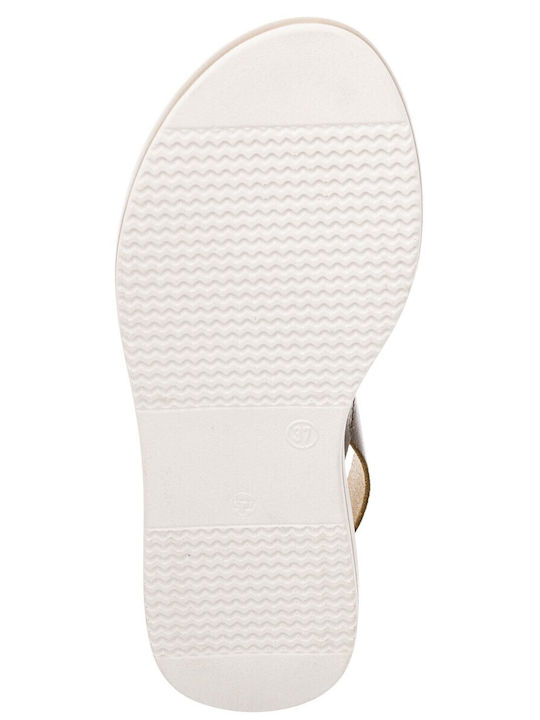 Δερμάτινα Γυναικεία Σανδάλια Flatforms Καφέ