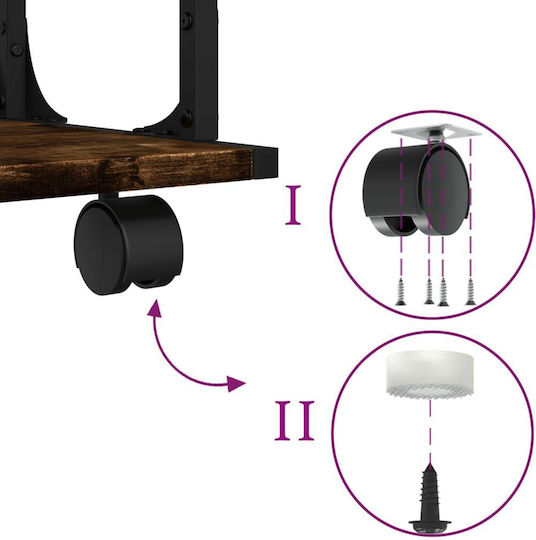 vidaXL Rafturi de baie Raft Baie Lemn 41x28x33.5cm Maro