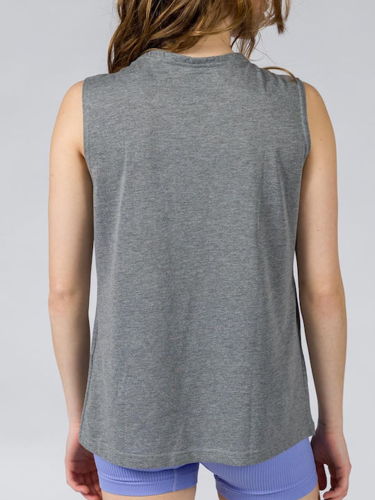 Glory And Heritage Damen Sport Bluse Ärmellos Grey Melange