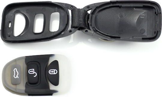 CarGuard Carcasă cheie auto cu lamă cu 3 butoane pentru Hyundai