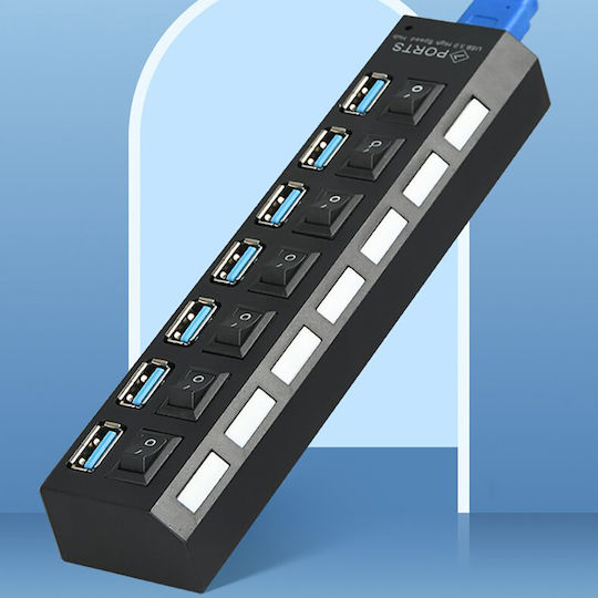 Hub 7 Θυρών USB 3.0 με σύνδεση USB-A
