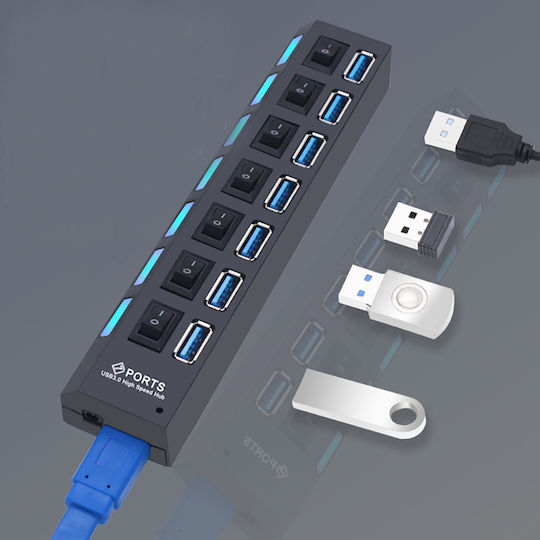 Hub 7 Θυρών USB 3.0 με σύνδεση USB-A