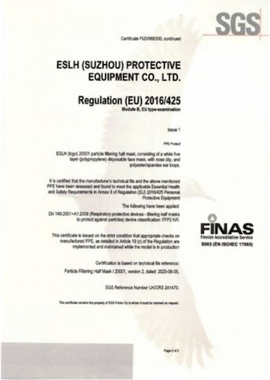 Mască de protecție FFP2 Alb 20buc