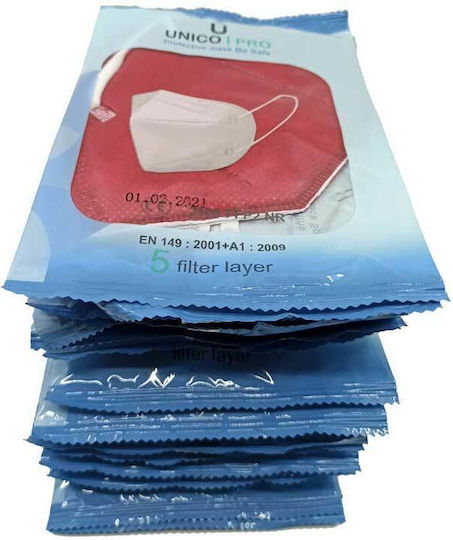 Unico Nanopro Protective Mask FFP2 Burgundy 5213011430093-25 25pcs