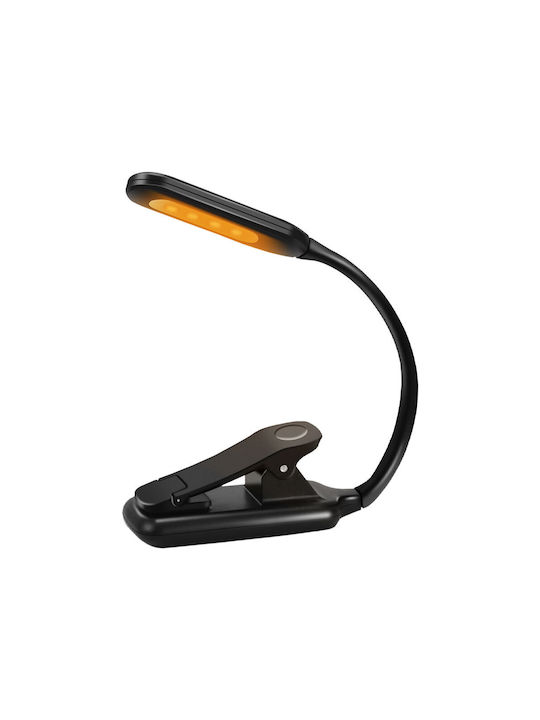 Lightex Настолна Лампа за Цокъл Вграден LED и Щипка в Черен Цвят