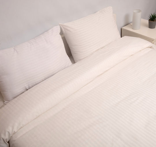 Viopros Set Pillowcases with Envelope Cover Ecru 50x70cm