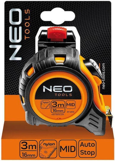 Neo Tools Метрическа лента 16мм x 3м