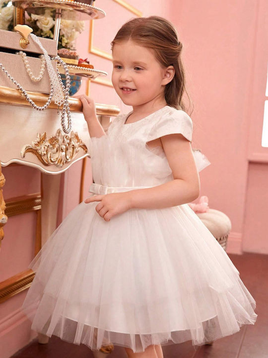 TakTakBaby Kids Dress Tulle Floral White