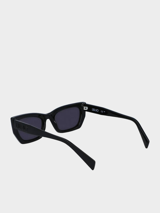 Liu Jo Women's Sunglasses with Black Plastic Frame and Black Lens