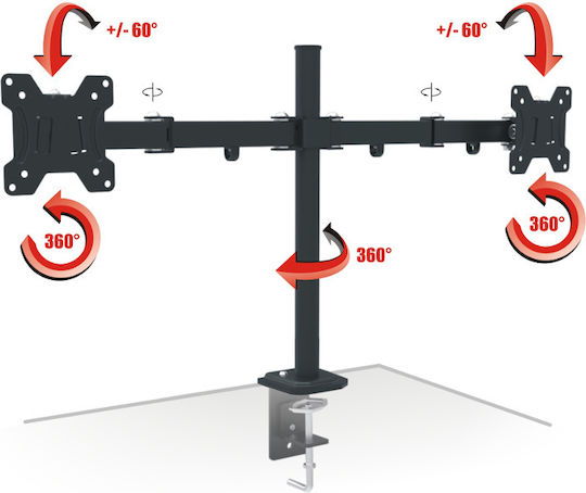 Opticum UTV0029 Tabletop TV Mount with Arm up to 27"