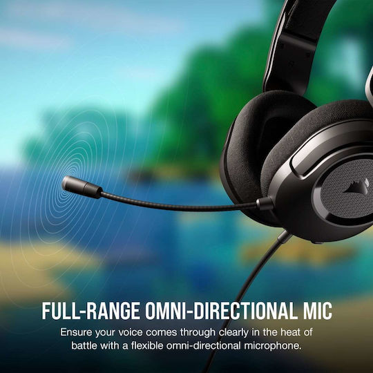 Corsair HS35 V2 Over Ear Gaming Headset with 3.5mm Connection Red for PC / PS4 / PS5 / XBOX