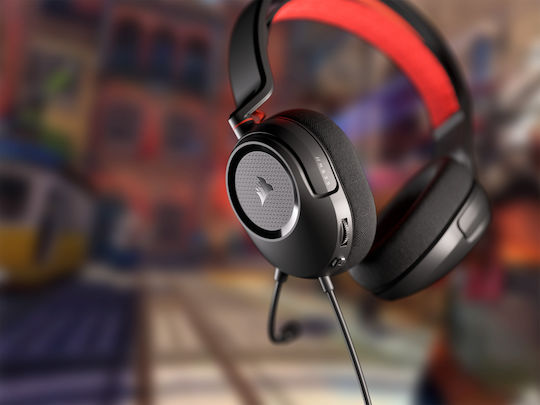 Corsair HS35 V2 Over Ear Gaming Headset with 3.5mm Connection Red for PC / PS4 / PS5 / XBOX