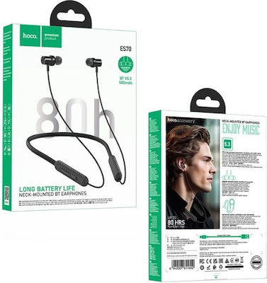 Hoco ES70 In-ear Bluetooth Handsfree Căști cu Rezistență la Transpirație Negrα