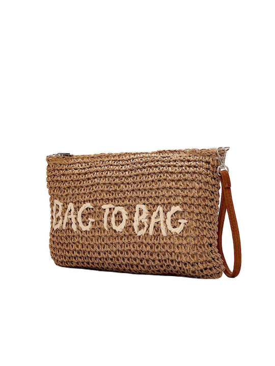 Bag to Bag Ψάθινο Women's Bag Hand Gold