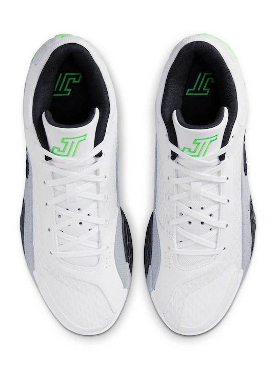 Tatum 2 Low Basketball Shoes White / Black / Wolf Grey / Electric Green