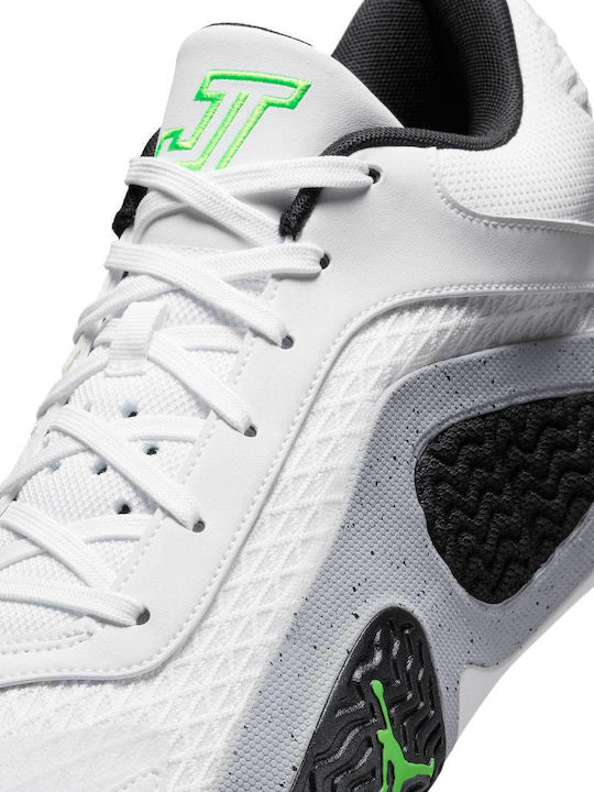 Tatum 2 Low Basketball Shoes White / Black / Wolf Grey / Electric Green