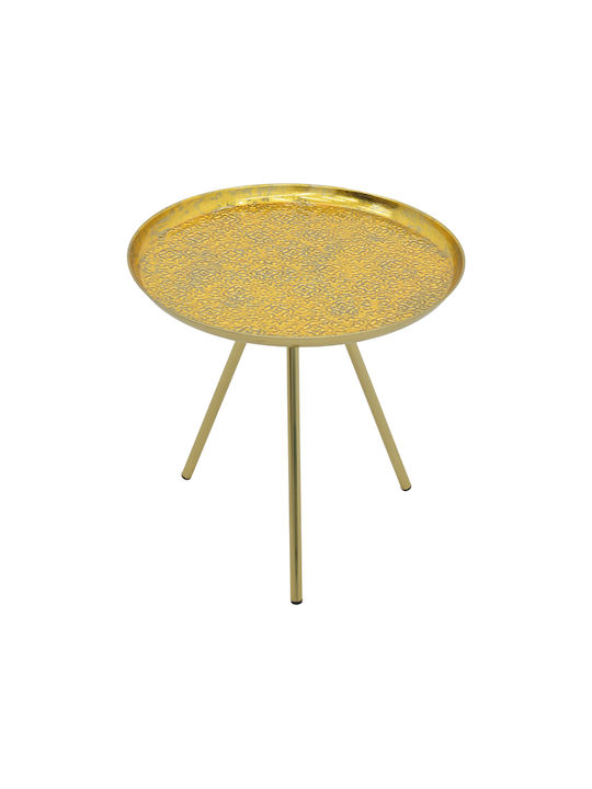 Round Side Table Jacksie Metal Grey-gold L41xW41xH43.5cm.