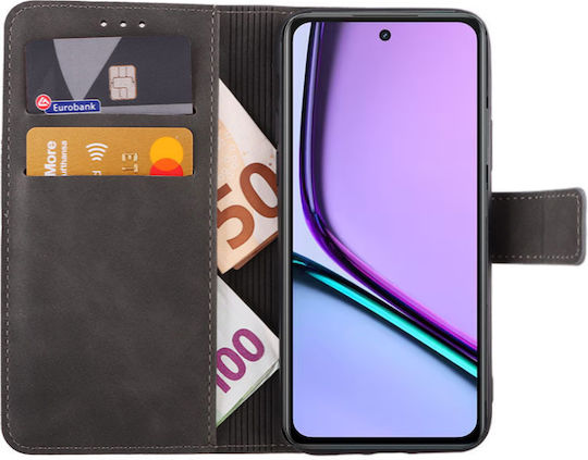 Lime Θηκη Realme C67 4g 6.72" Essential Magnet Book Stand Clip Grey