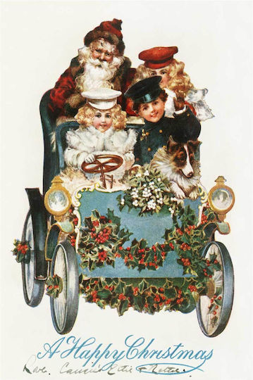 A Happy Christmas Ca.1900s From Miriam Ira D Wallach Division Art Prints Photographs Picture Collection Published Painting on Canvas 100x150cm