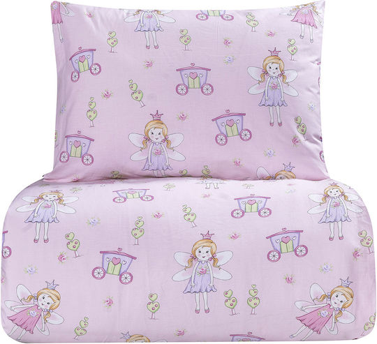 Beauty Home Подредба Детско покривало Единично с калъфка за възглавница Pink 160x240cm