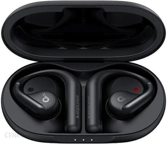 Soundcore by Anker AeroFit Open Ear Bluetooth Handsfree Earphones with Sweat Resistance and Charging Case Midnight Black