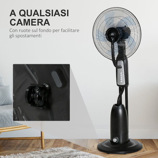 HomCom Ventilator Cu Ceață De Apă 90W Negru
