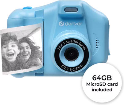 Denver KPC-1370 Compact Φωτογραφική Μηχανή 48MP με Οθόνη 2.8" και Ανάλυση Video Full HD (1080p) Θερμικής Εκτύπωσης Μπλε