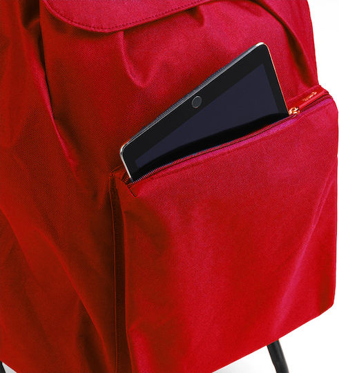 Argo Foldable Fabric Shopping Trolley Red 30x36x94cm