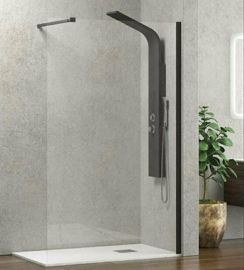 Karag Walkin 1 Feste Seite für Dusche 80x200cm Klarglas Nero