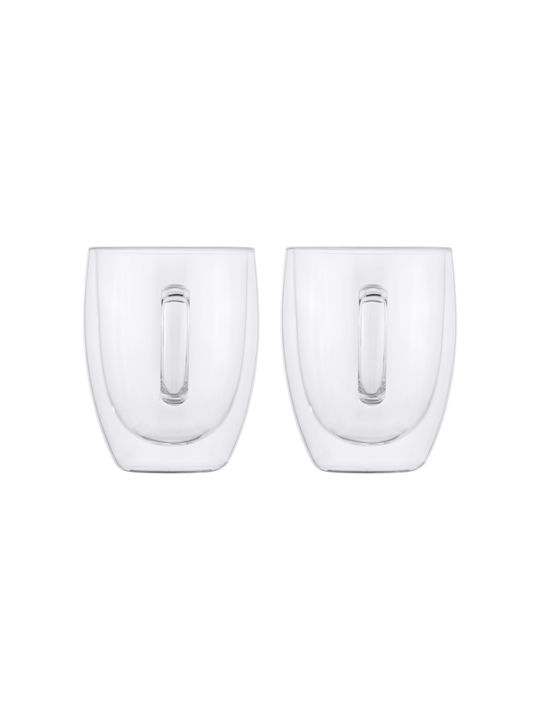 Maxwell & Williams Becher Glas Weiß 350ml 2Stück
