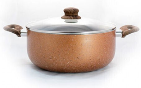 Chios Hellas Woodstone Βαθιά Κατσαρόλα από Αλουμίνιο 24cm