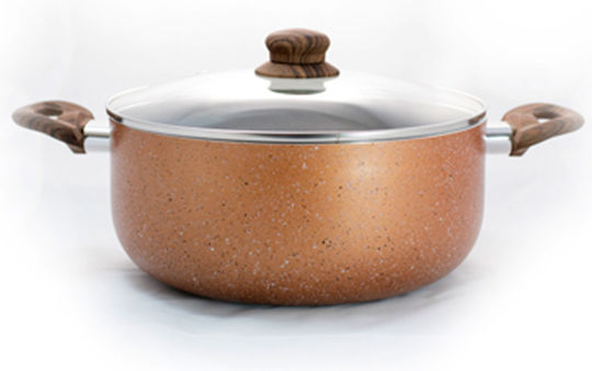 Chios Hellas Woodstone Deep Pot made of Aluminum 28cm