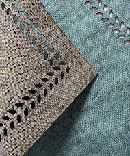 Silk Fashion Platzdeckchen Stoff Petrol-Grey 45x35cm 5206978154287 1Stück