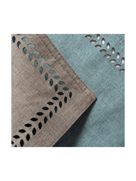 Silk Fashion Σουπλά Υφασμάτινο Πετρόλ-Γκρι 45x35cm