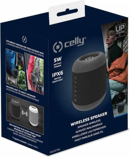 Celly Boost Ηχείο Bluetooth 5W με Διάρκεια Μπαταρίας έως 4 ώρες Μαύρο