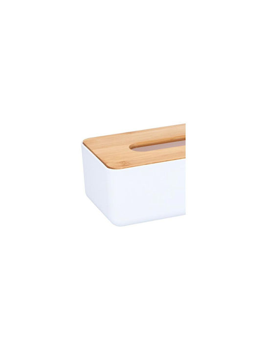 Alpina Appliances Wooden Tissue Holder 18262 White 26x13x8.5cm 18262