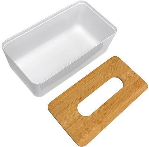 Alpina Appliances Wooden Tissue Holder 18262 White 26x13x8.5cm 18262
