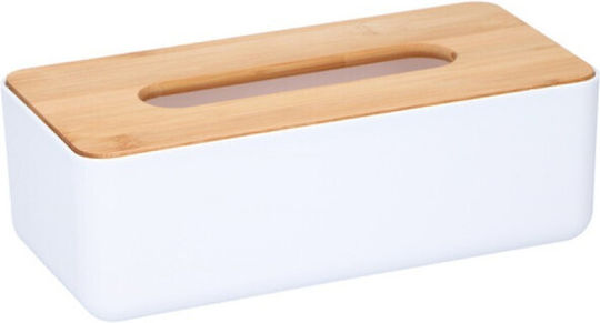 Alpina Appliances Wooden Tissue Holder 18262 White 26x13x8.5cm 18262