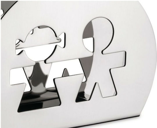 Alessi Girotondo Suport pentru șervețele Metalică Argintiu 11x11x8.5cm AKK51