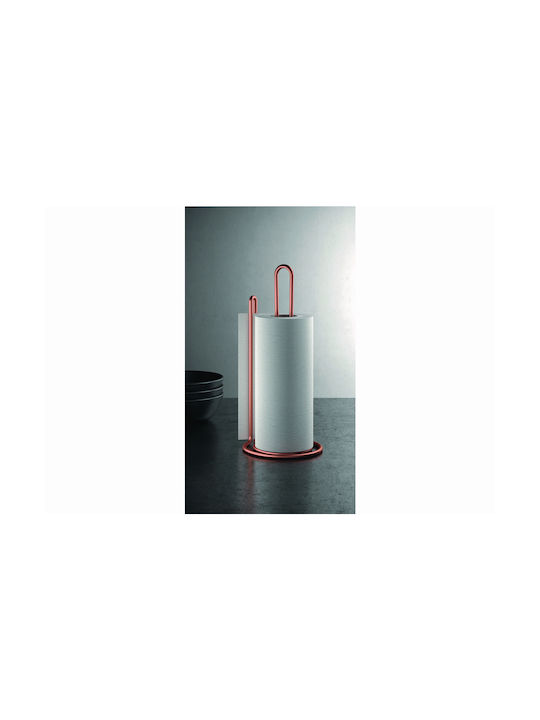 Metaltex Lava Therm My Roll Βάση για Χαρτί Κουζίνας Μεταλλική Ροζ Χρυσό 15x15x32cm 363640