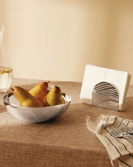 Alessi Metallic Napkin Holder Gray 15x12x12cm PU08