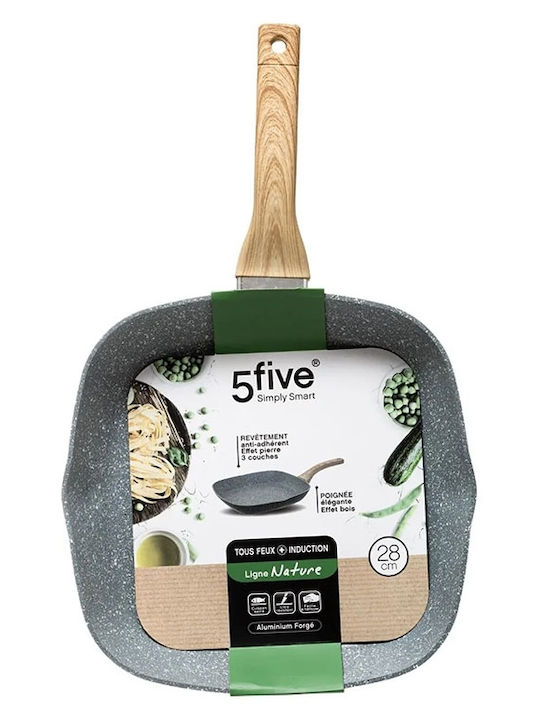 5Five Grill made of Aluminum with Non-Stick Coating 28cm