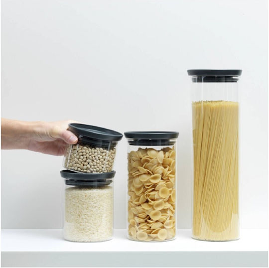 Brabantia Ваза За Обща Употреба С Капак Стъклена Сива 300ml